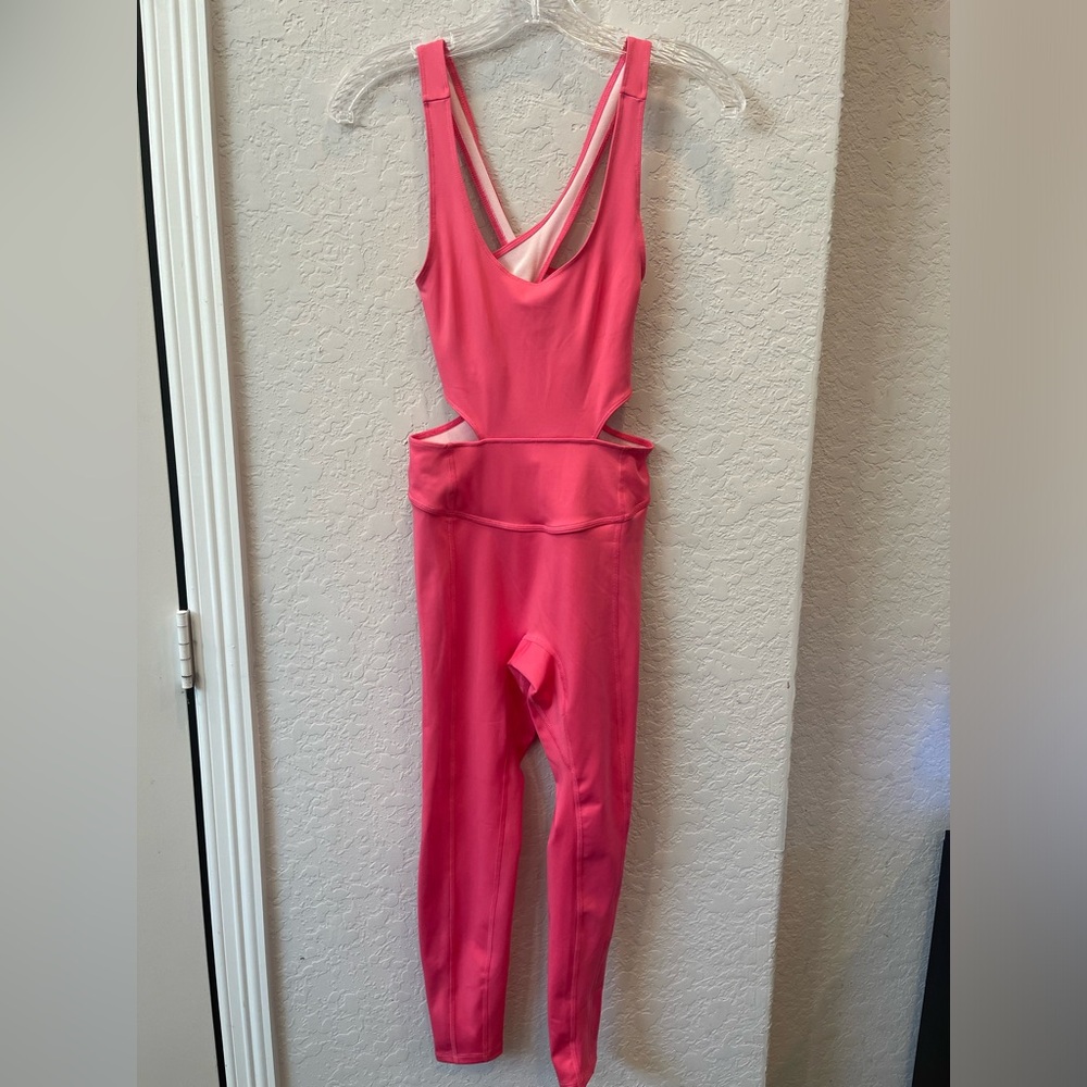 Free People movement back it up: Pink jumpsuit Size:XS Prelove no notabl…